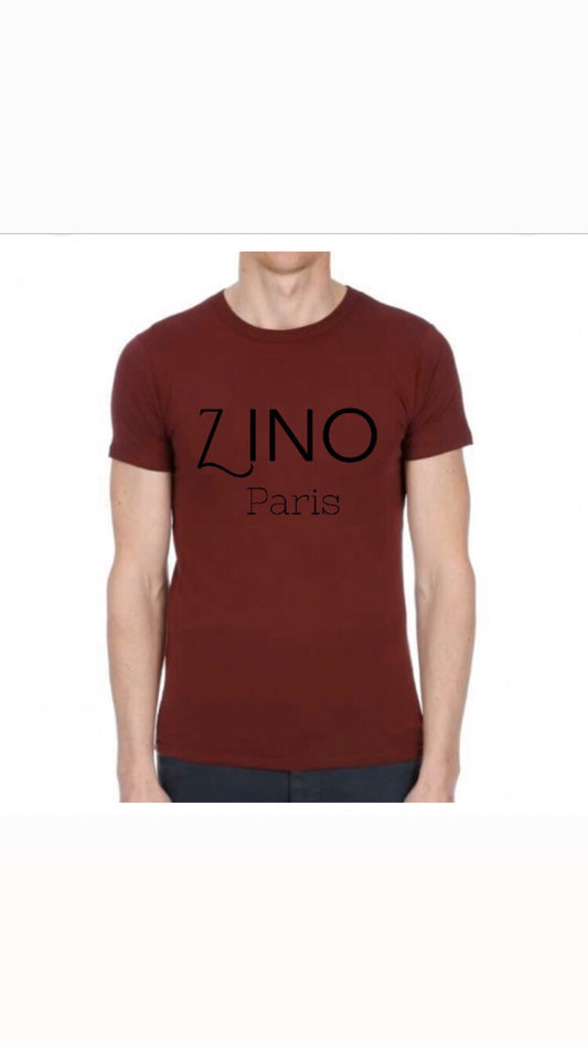 Burgunderfarbenes T-Shirt – Zino-Logo