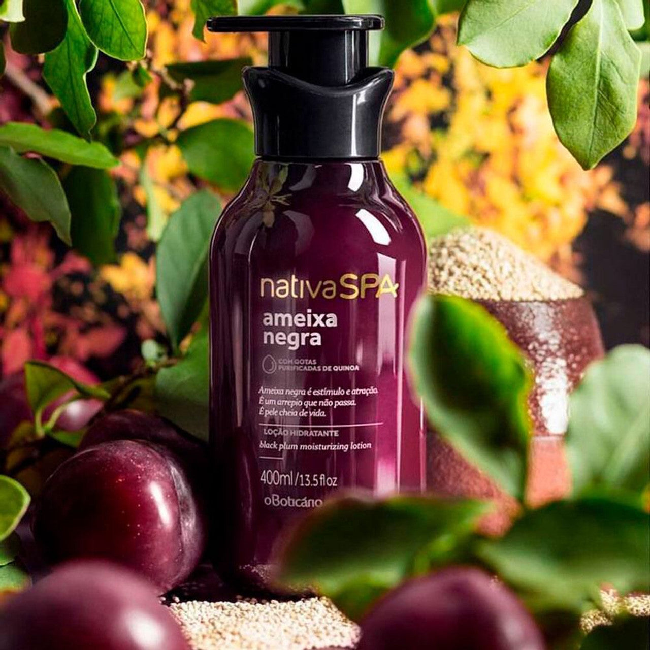 OBoticário-Crème hydratante pour le corps à la prune noire 400ml