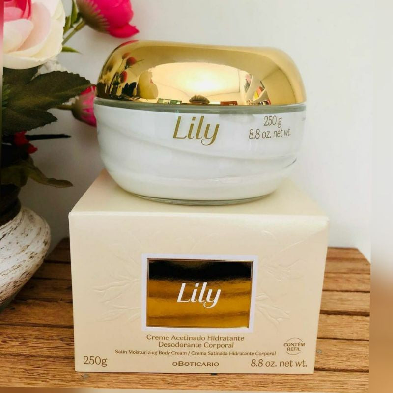 Oboticario - Crème hydratante Lily Satin, 250g.