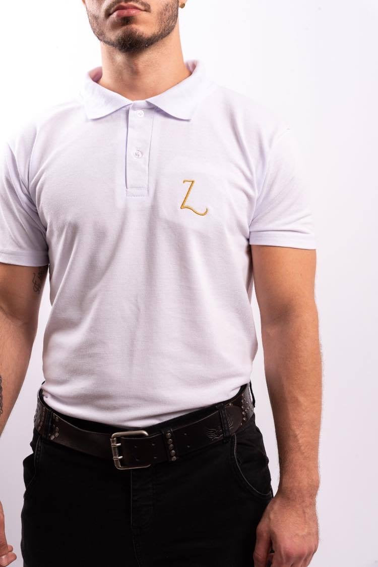 Short-sleeved cotton polo shirt