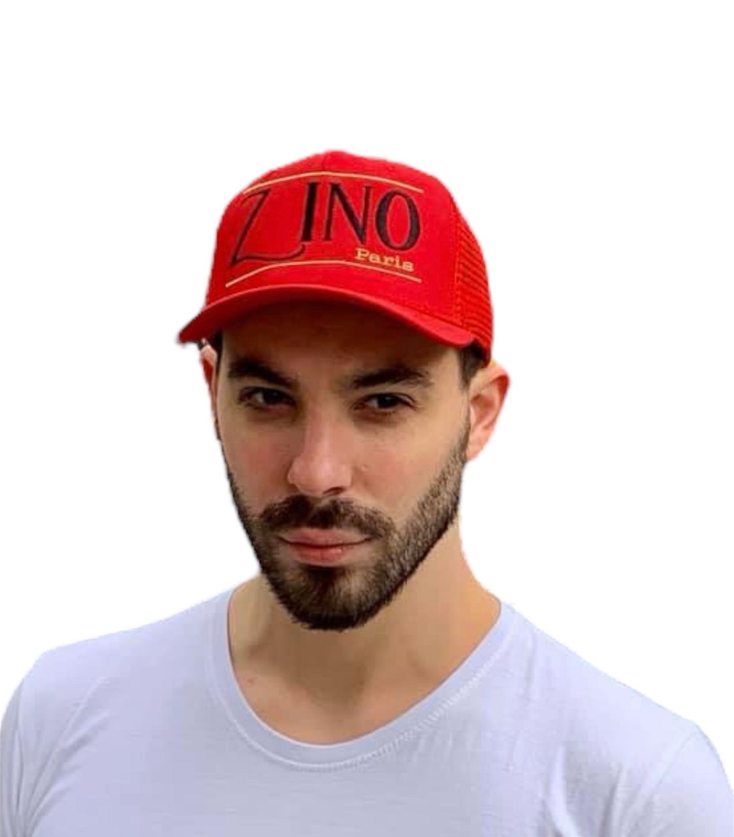 Rote Trucker-Kappe